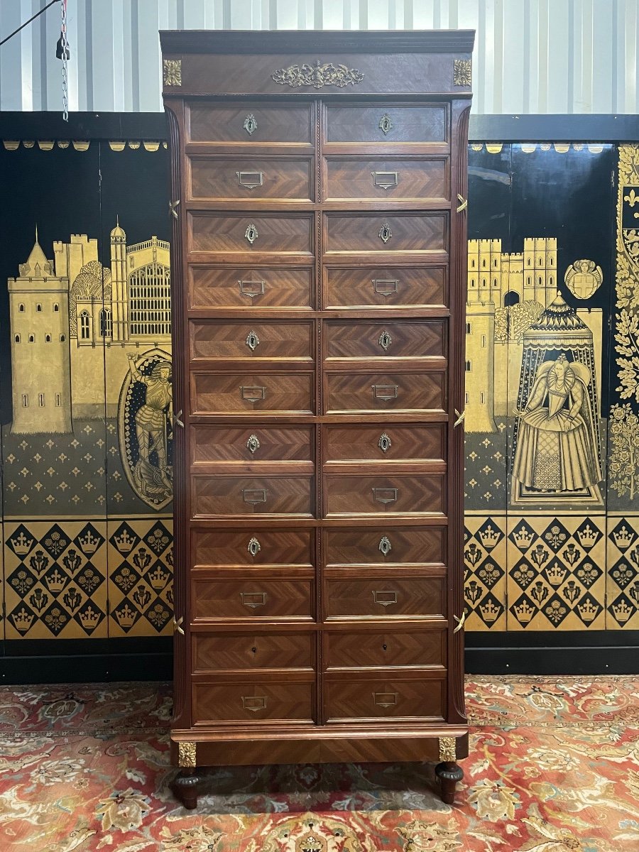 Meuble Cartonnier De Notaire Louis XVI 