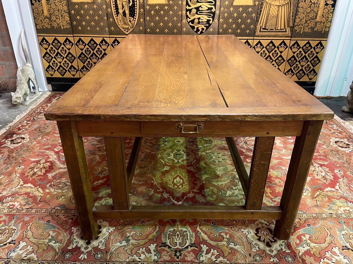 Table De Ferme En Chêne Massif -photo-1
