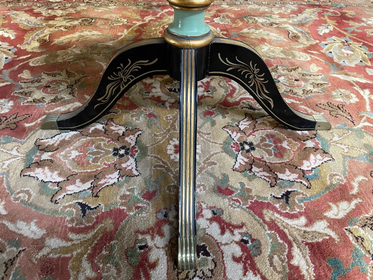 Chinese Lacquer Pedestal Table -photo-3
