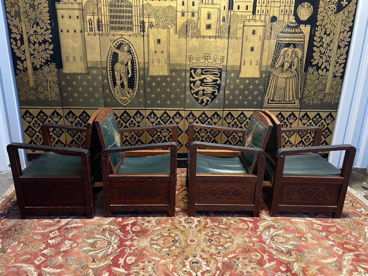 Suite Of 4 Syrian Armchairs -photo-2