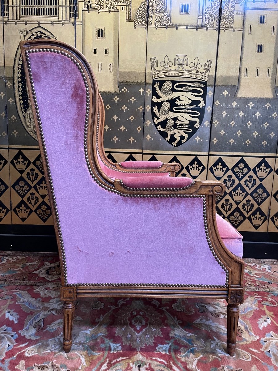 Fauteuil - Bergère à Oreilles  De Style Louis XVI-photo-3