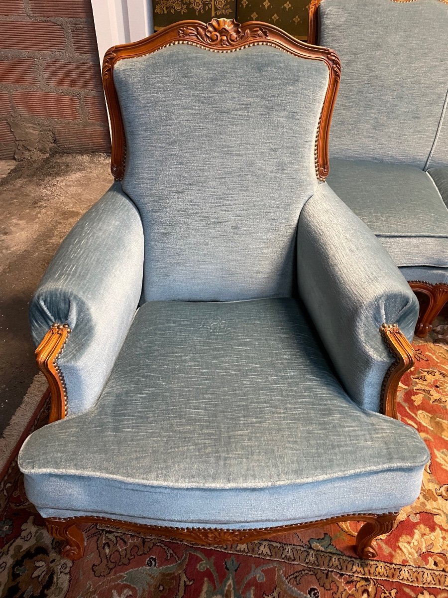 Living Room Sofa And Pair Of Louis XV Style Armchairs-photo-3