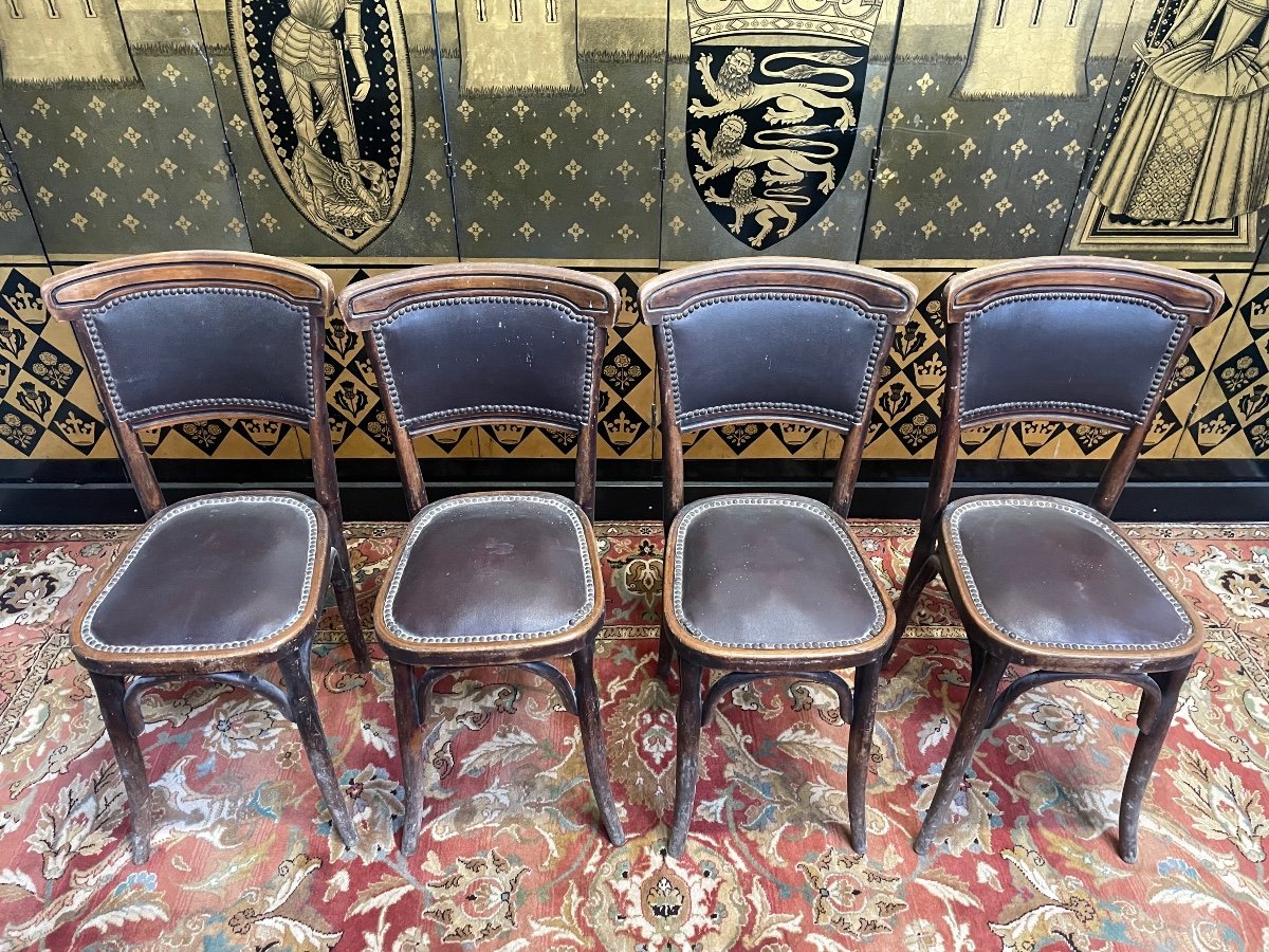 Suite De 4 Chaises De Bistrot Kohn Pas Thonet-photo-2