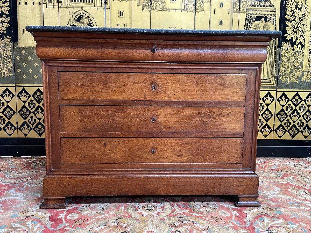 Louis Philippe Period Chest Of Drawers In Oak 