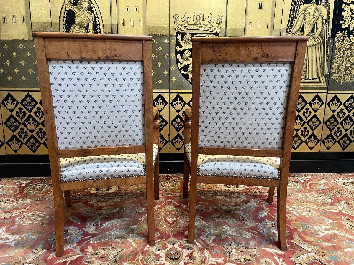 Paire De Fauteuils De Style Empire -photo-2