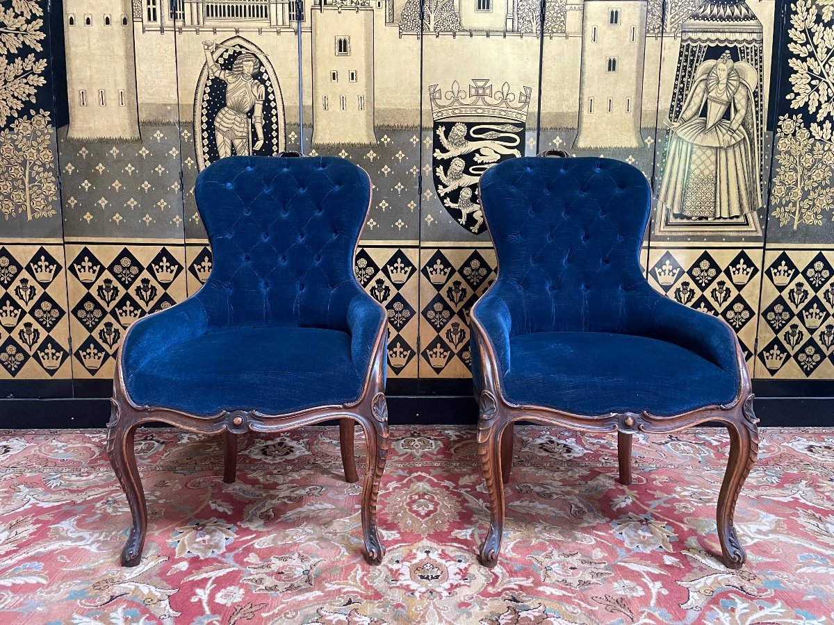 Paire De Fauteuils De Style Louis XV