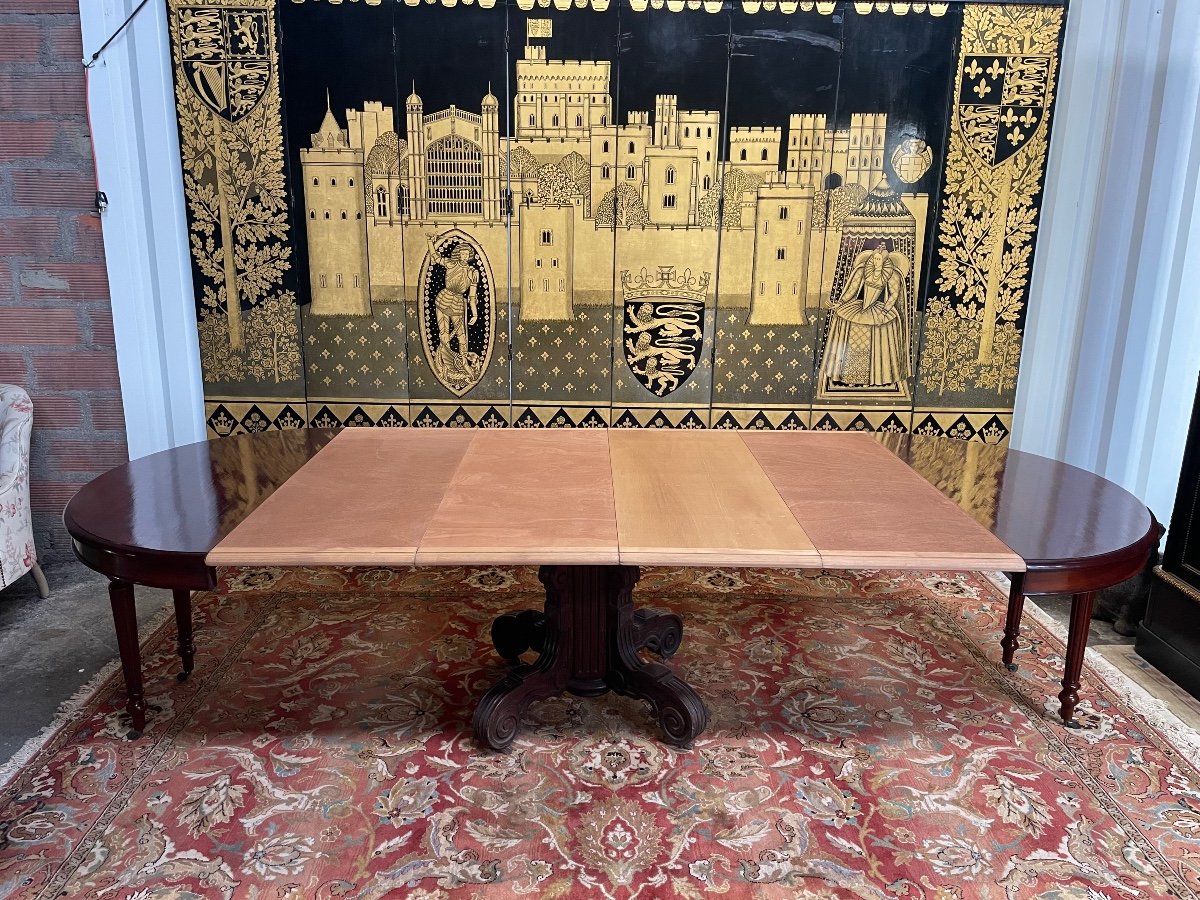 Table De Salle à Manger Ovale Pied Central Napoléon III-photo-1