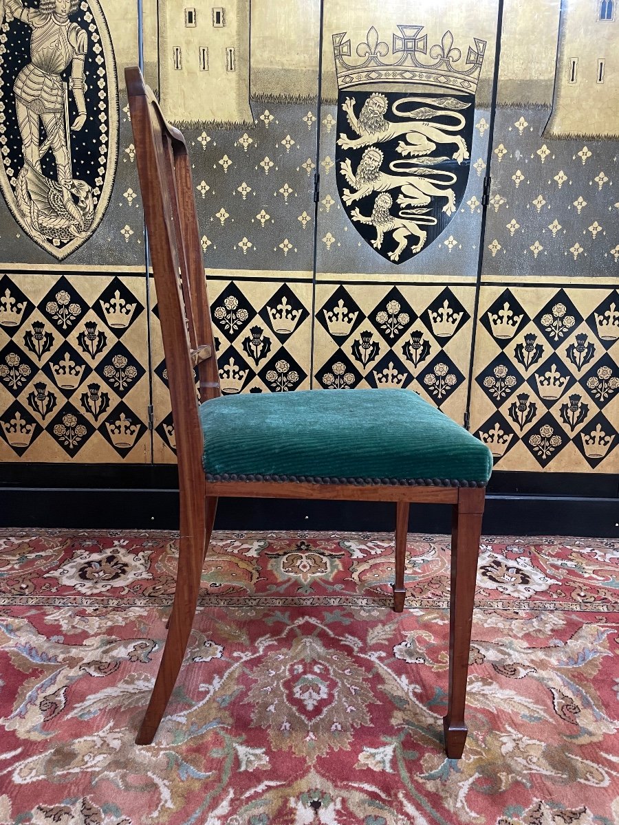 Suite De 6 Chaises Anglaises Style Adam-photo-3