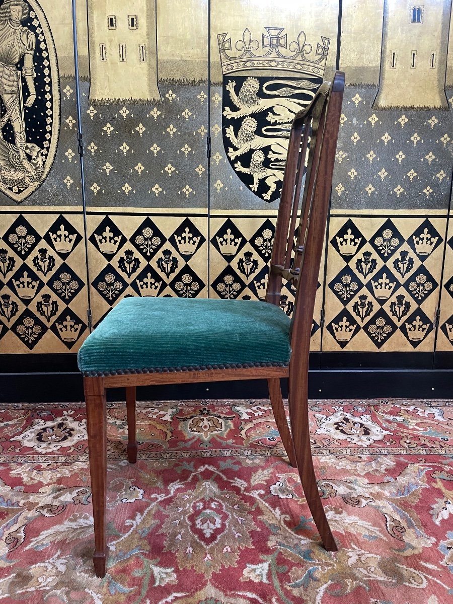 Suite De 6 Chaises Anglaises Style Adam-photo-5