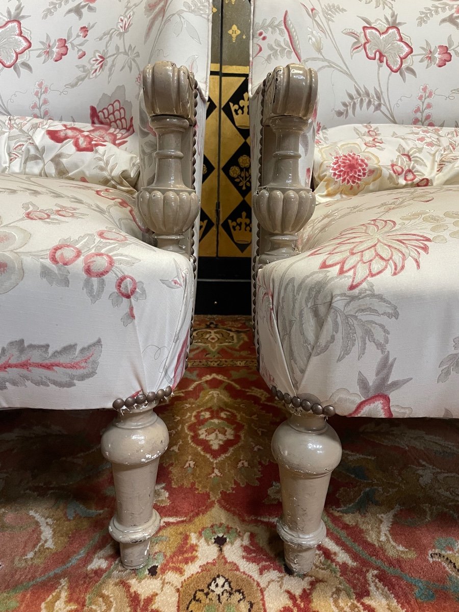 Pair Of Napoleon III Toad Armchairs-photo-3