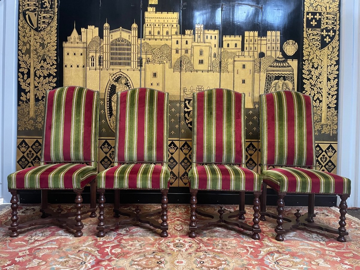 Suite Of 4 Louis XIII Style Chairs