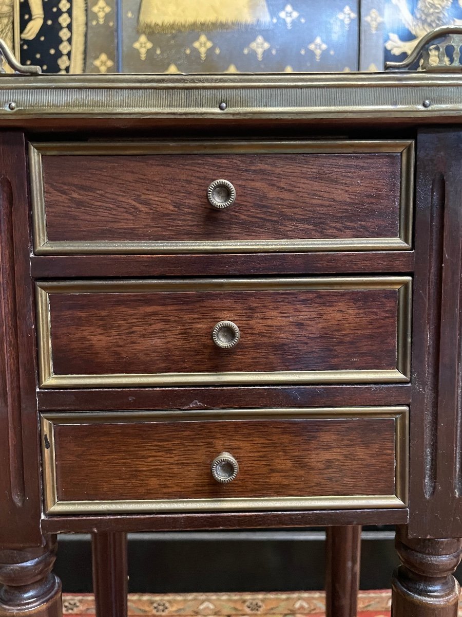 Paire De Tables De Chevets De Style Louis XVI-photo-3