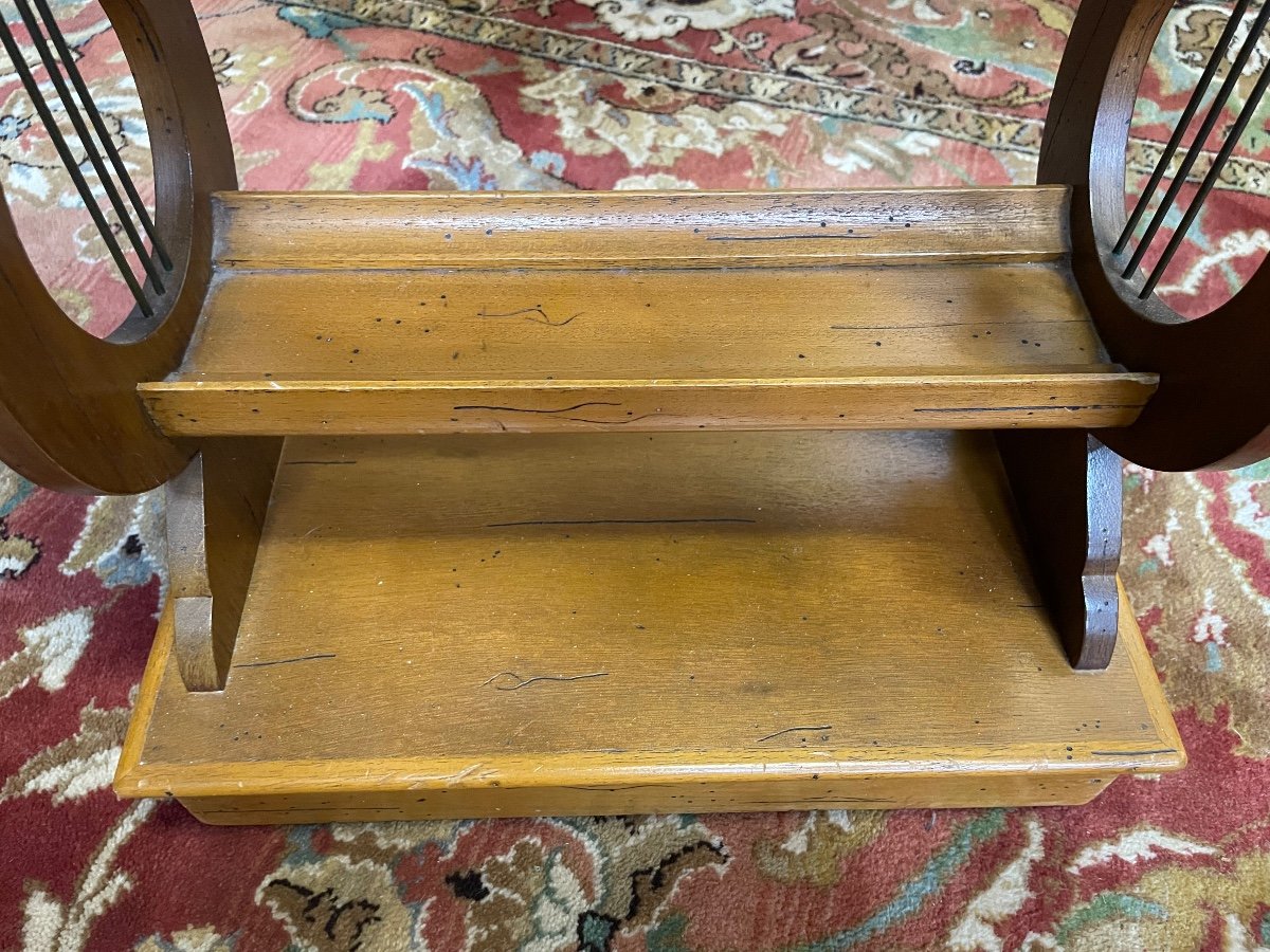 Pair Of Lyre Bedside Tables -photo-2