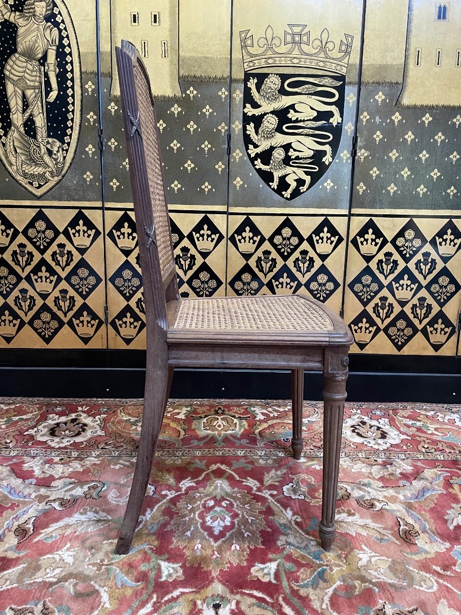 Suite Of 6 Louis XVI Chairs In Cannage -photo-6