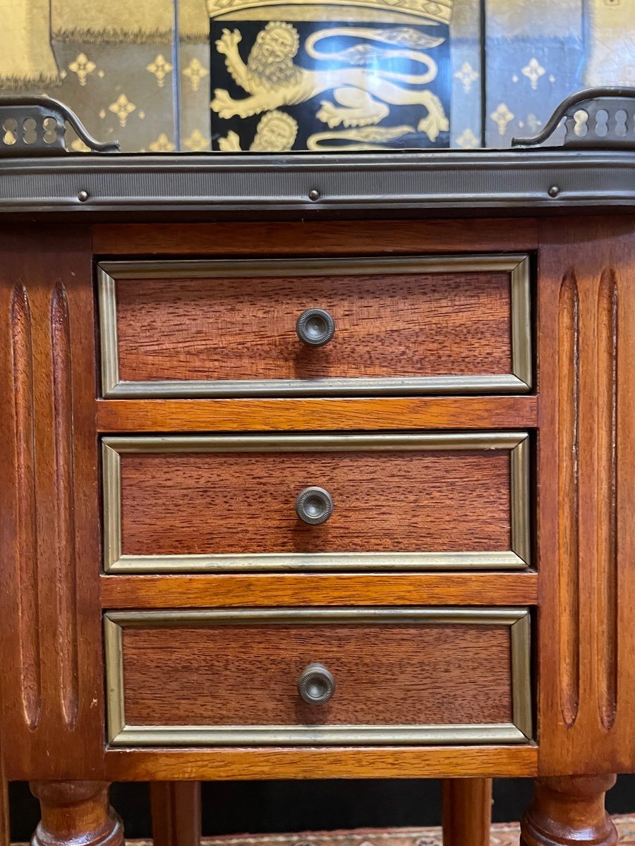 Pair Of Louis XVI Style Bedside Tables-photo-3
