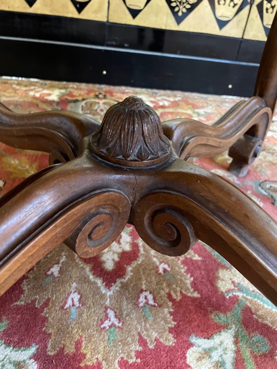 Table Basse De Style Régence - Louis XV En Marbre -photo-2