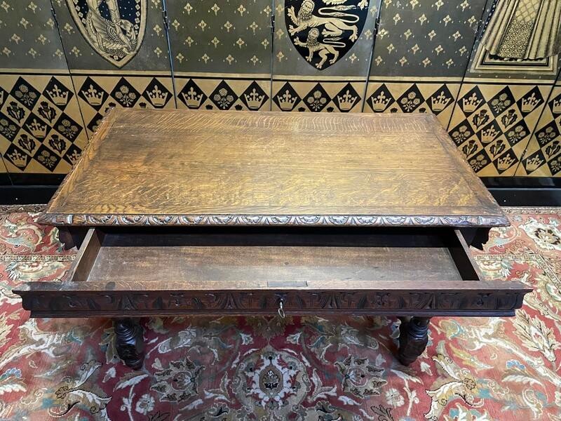 Console - Bureau Plat De Style Louis XIII-photo-1