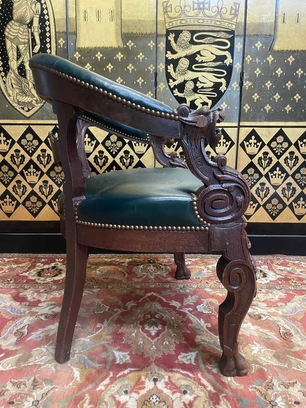 Fauteuil De Bureau De Style Haute époque-photo-3