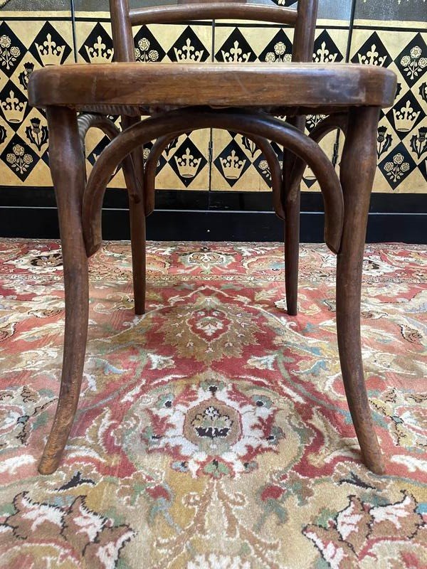 Suite De 7 Chaises De Bistrot Cannées Baumann / Thonet / Fischel -photo-2