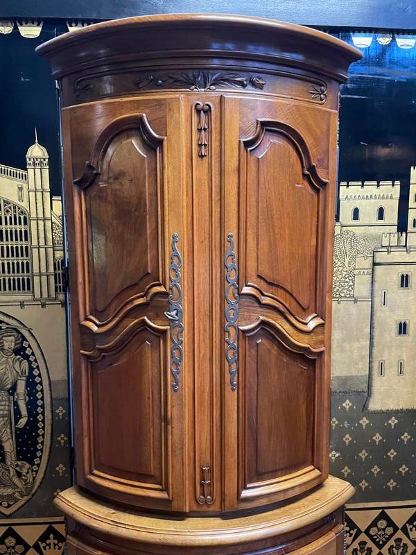 Louis XV Style Provencal Corner Cabinet-photo-2