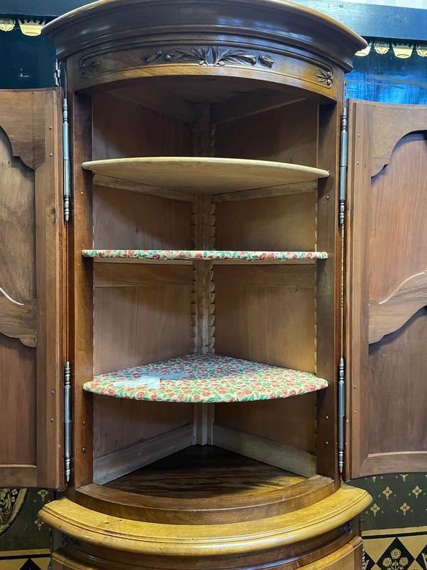 Louis XV Style Provencal Corner Cabinet-photo-2