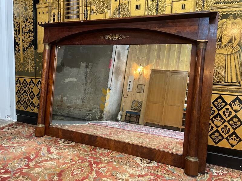 Miroir - Trumeau époque Empire En Acajou -photo-2