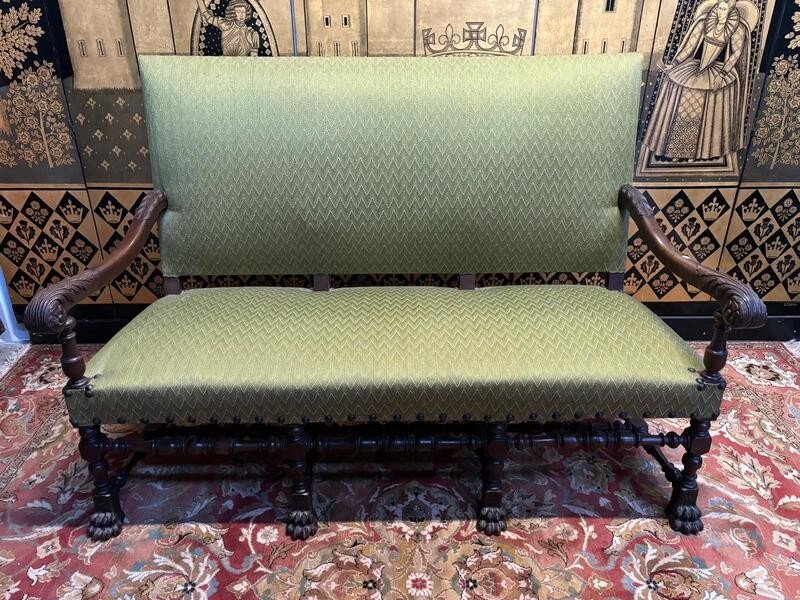 Sofa - Bench In Haute Epoque - Renaissance Style -photo-2
