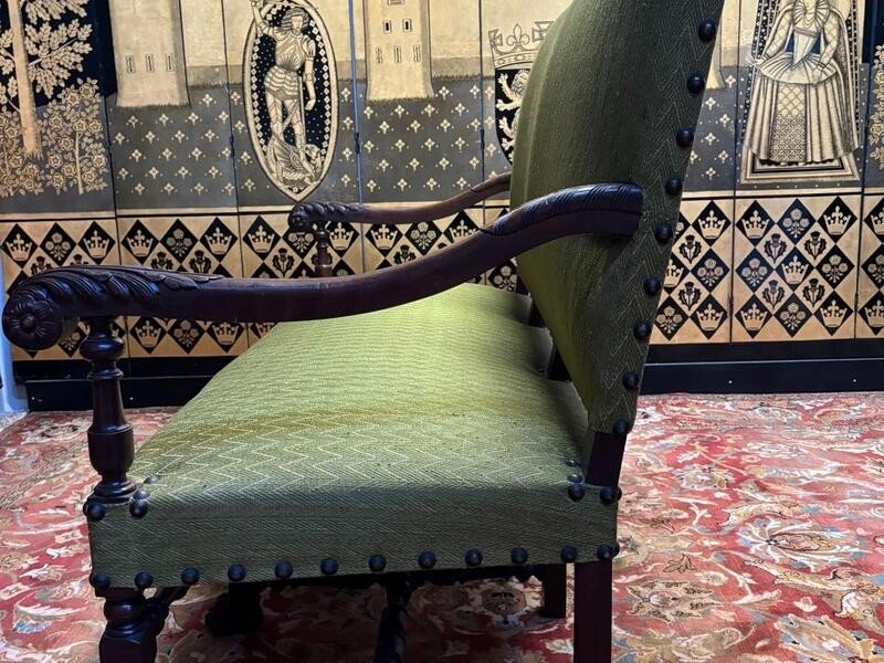 Sofa - Bench In Haute Epoque - Renaissance Style -photo-2