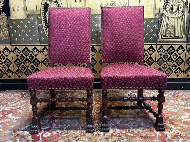 Paire De Chaises De Style Haute époque Renaissance - Louis XIII