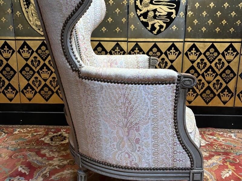 Fauteuil - Bergère à Oreilles De Style Louis XVI-photo-3
