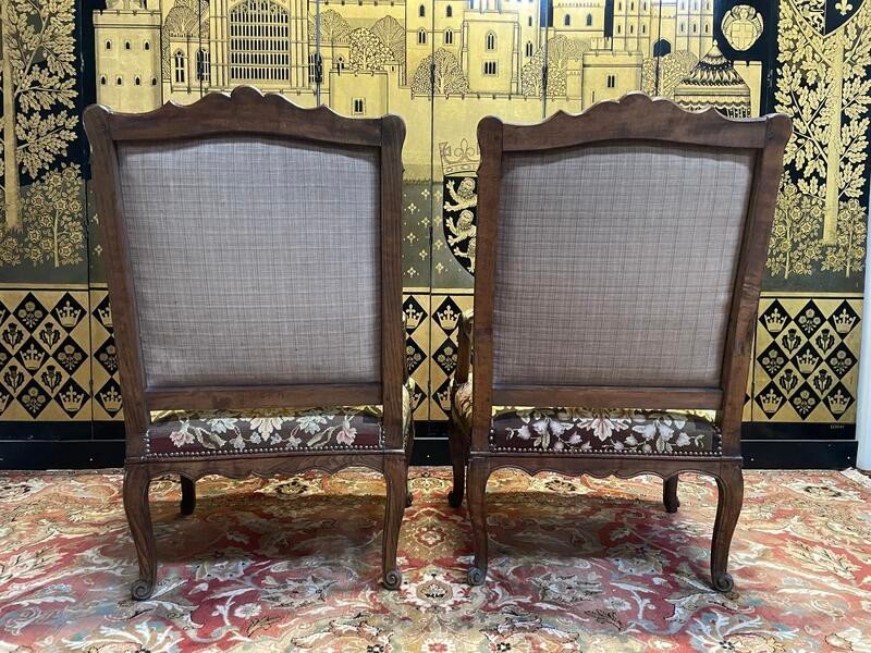 Pair Of Regency Armchairs With Points -photo-3