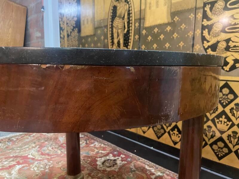 Empire Period Mahogany And Marble Pedestal Table -photo-4