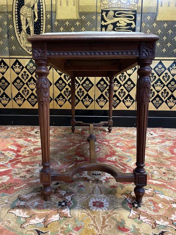 Louis XVI Style Piano Bench Fabric Seat-photo-3