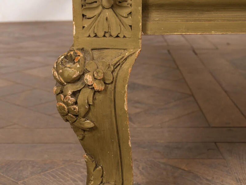Lit De Style Louis XV Richement Sculpté  160 Cm-photo-6