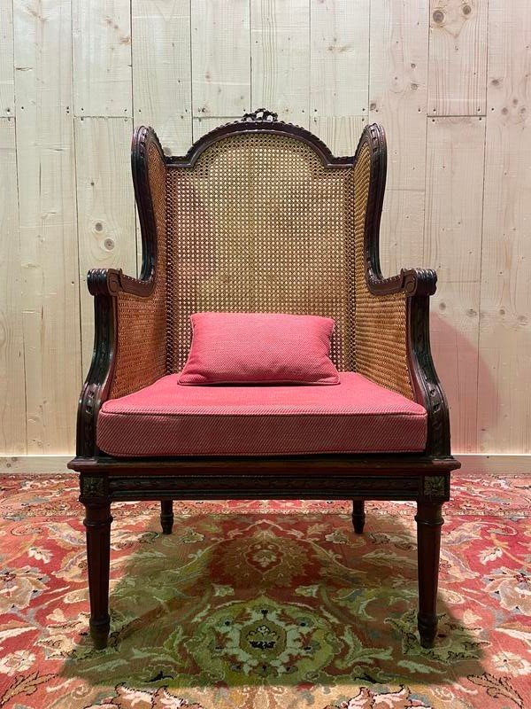 Bergère - Fauteuil  Style Louis XVI  En Cannage  -photo-2