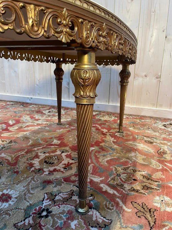 Louis XVI Style Oval Coffee Table -photo-3
