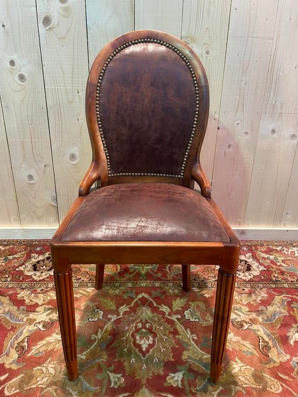 Set Of 6 Art Deco Style Chairs-photo-4