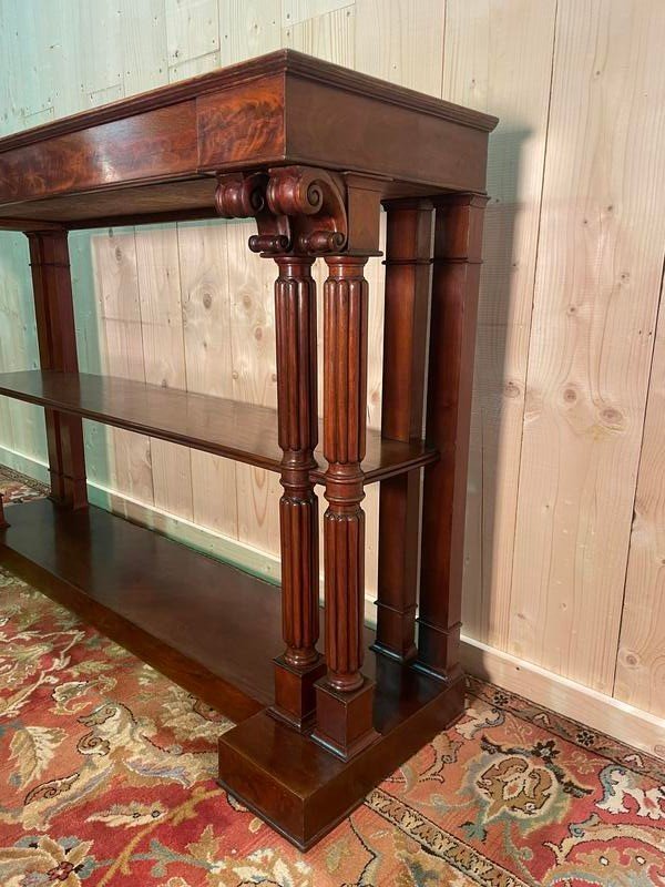 Console De Style Empire à Double Colonnes-photo-4