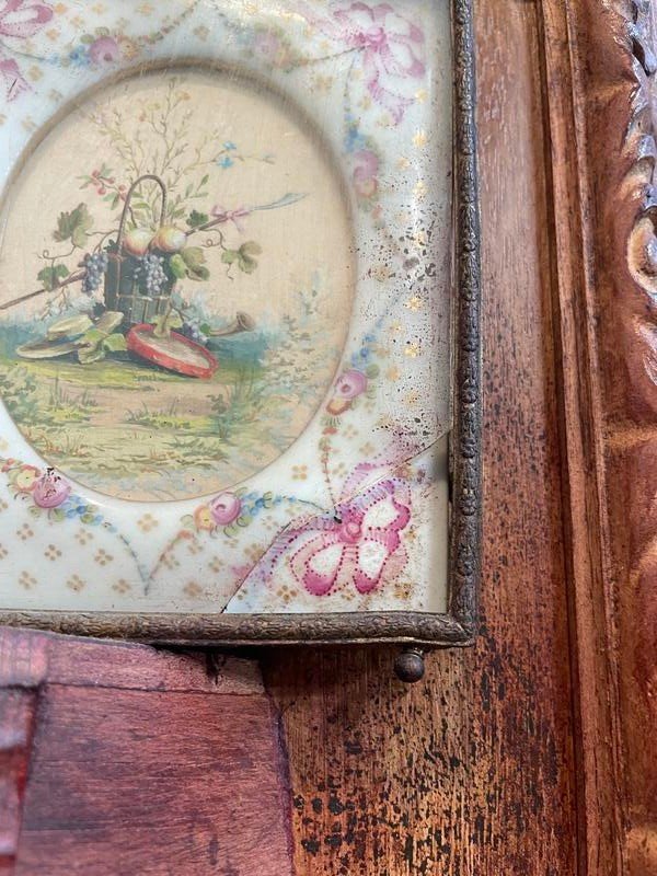 Tableau De Cabinet De Curiosités En Trompe l'œil - Faux Livres-photo-4