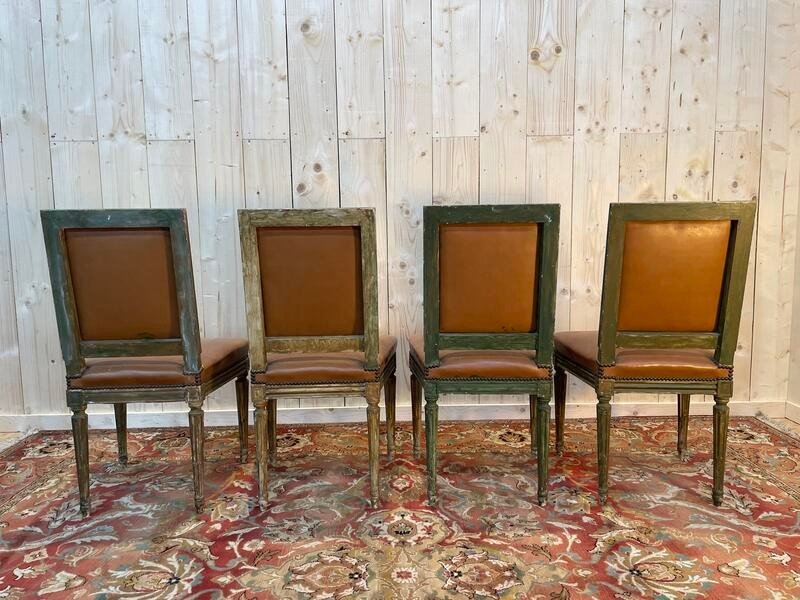 Suite De 4 Chaises Style Louis XVI-photo-4