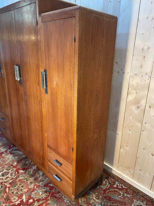 Bedroom Wardrobe - Art Deco Period Wardrobe In Oak -photo-3