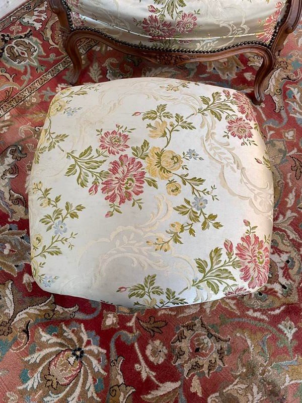 Bergère Style Louis XV Et Repose Pied -photo-1