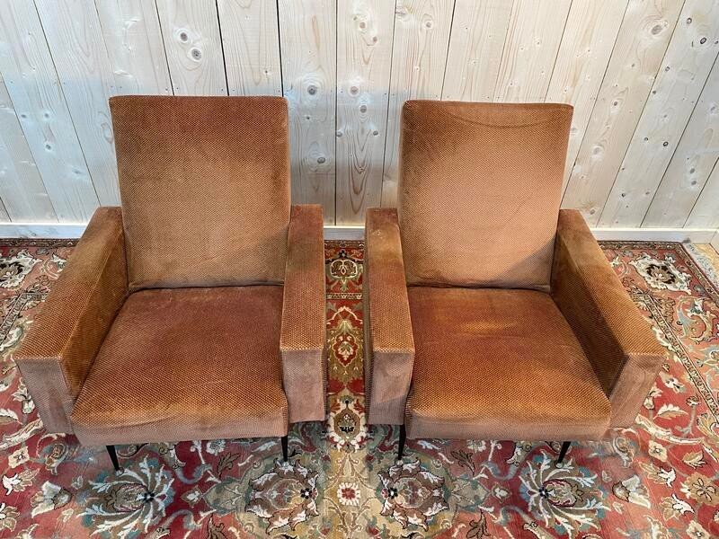 Paire De Fauteuils 1950/1960 Vintage -photo-3