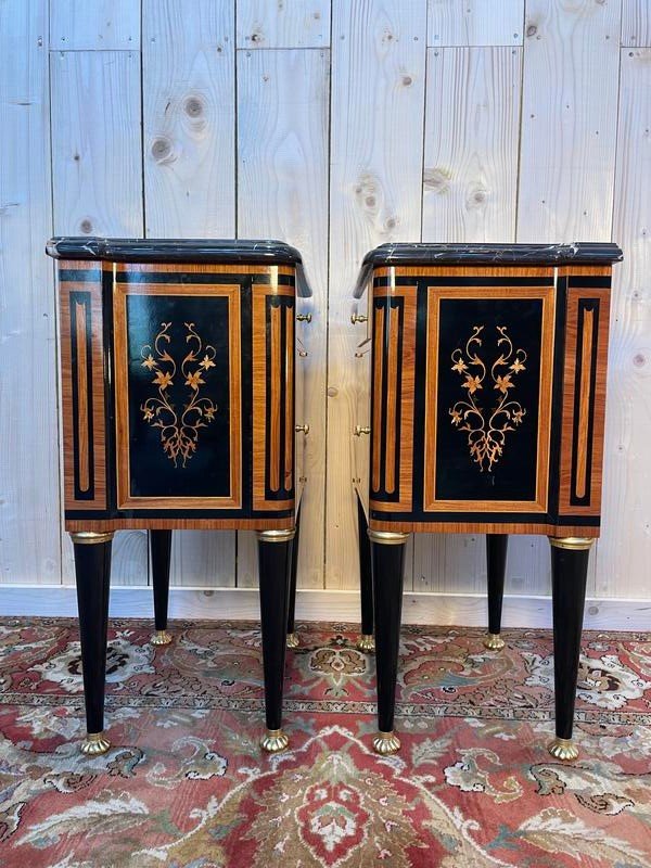 Pair Of Louis XVI Style Bedside Tables By Jansen-photo-2