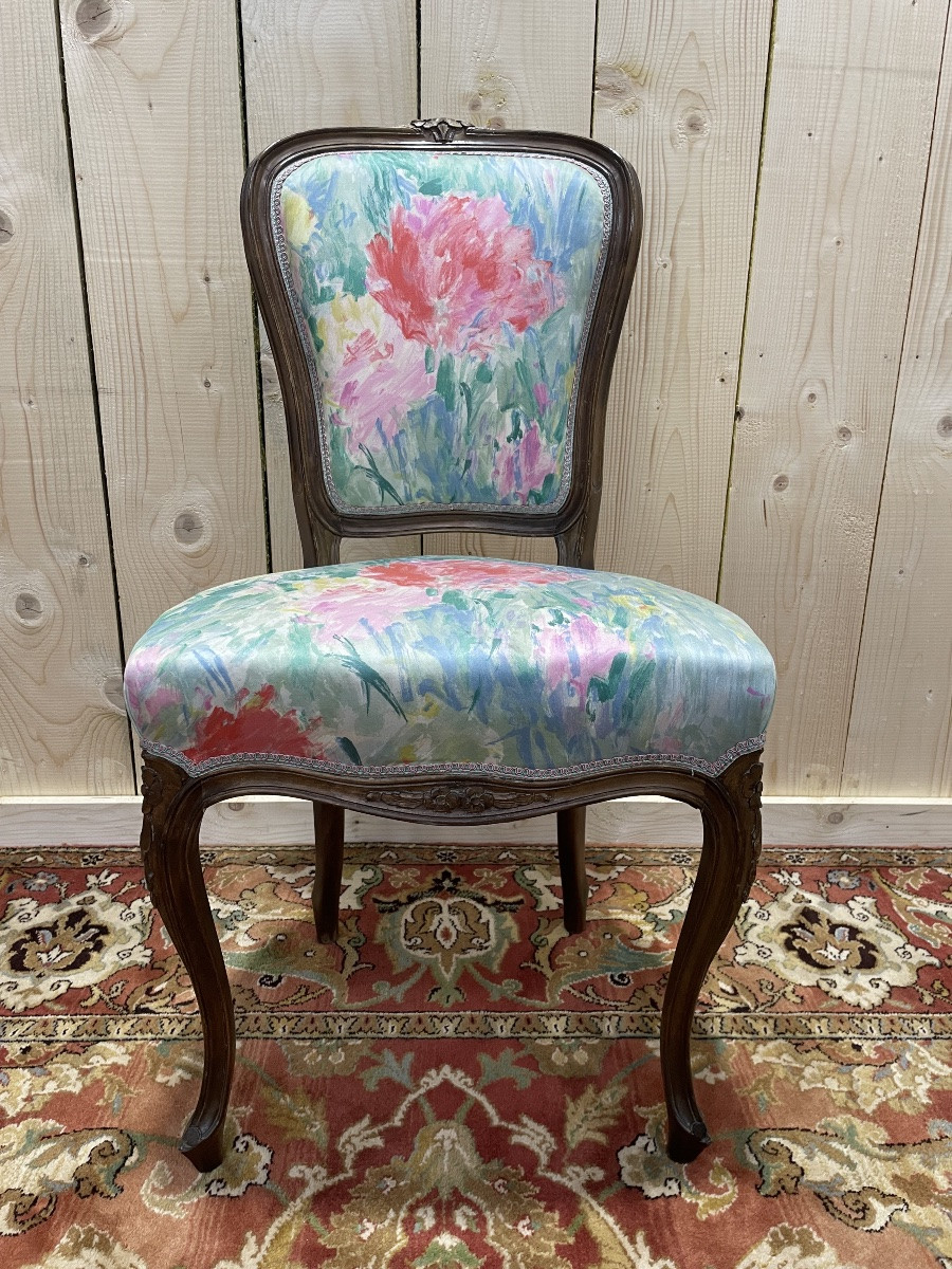Set Of 6 Louis Philippe Chairs In Rossi Fleuri -photo-2