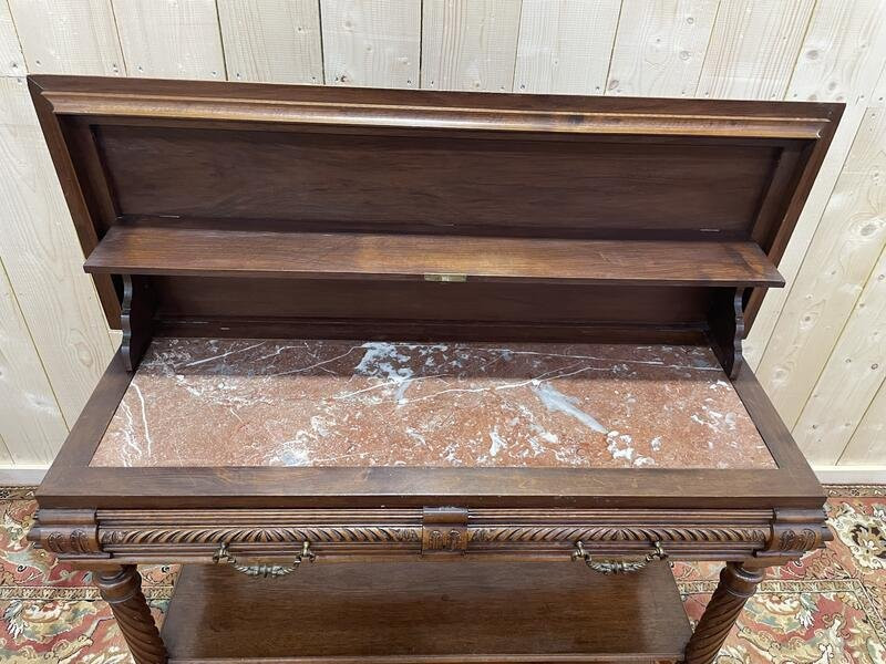 Henri II Walnut Side Table - Console -photo-4
