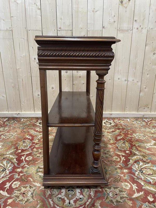 Henri II Walnut Side Table - Console -photo-1