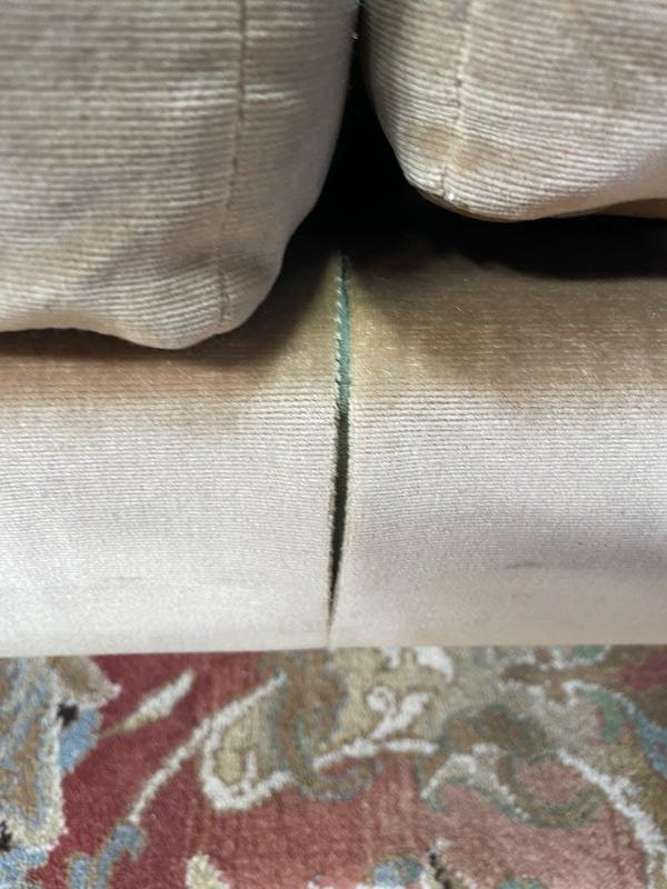 Beige Velvet Sofa From The 1980s-photo-2