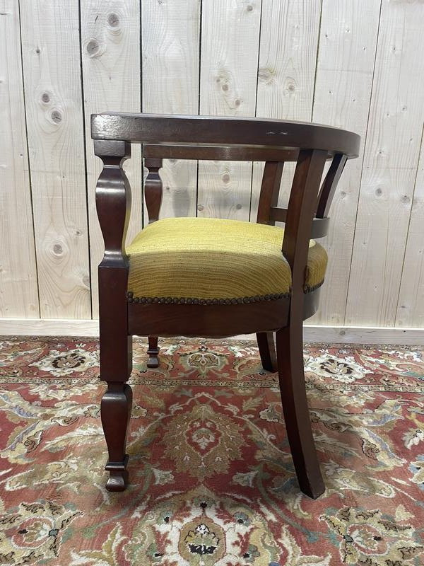 Fauteuil De Bureau En Acajou Style Anglais -photo-3