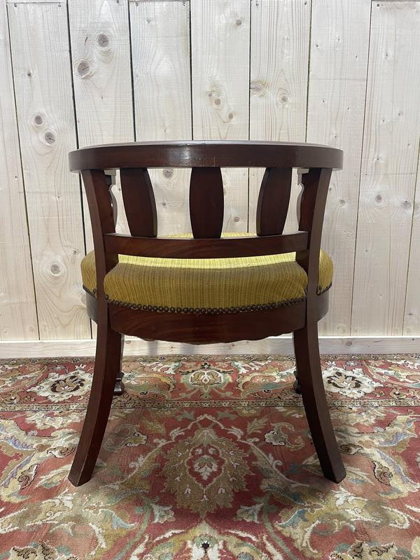 Fauteuil De Bureau En Acajou Style Anglais -photo-4
